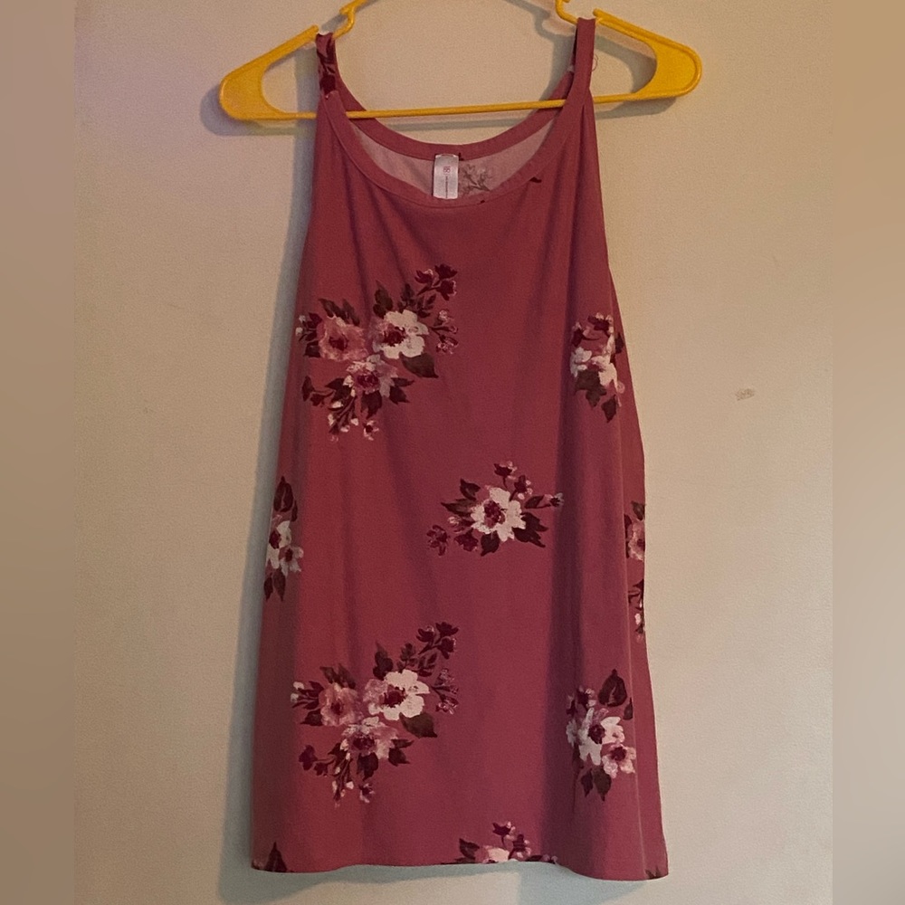 No Boundaries Pink Floral Tank Top XXXL/3X